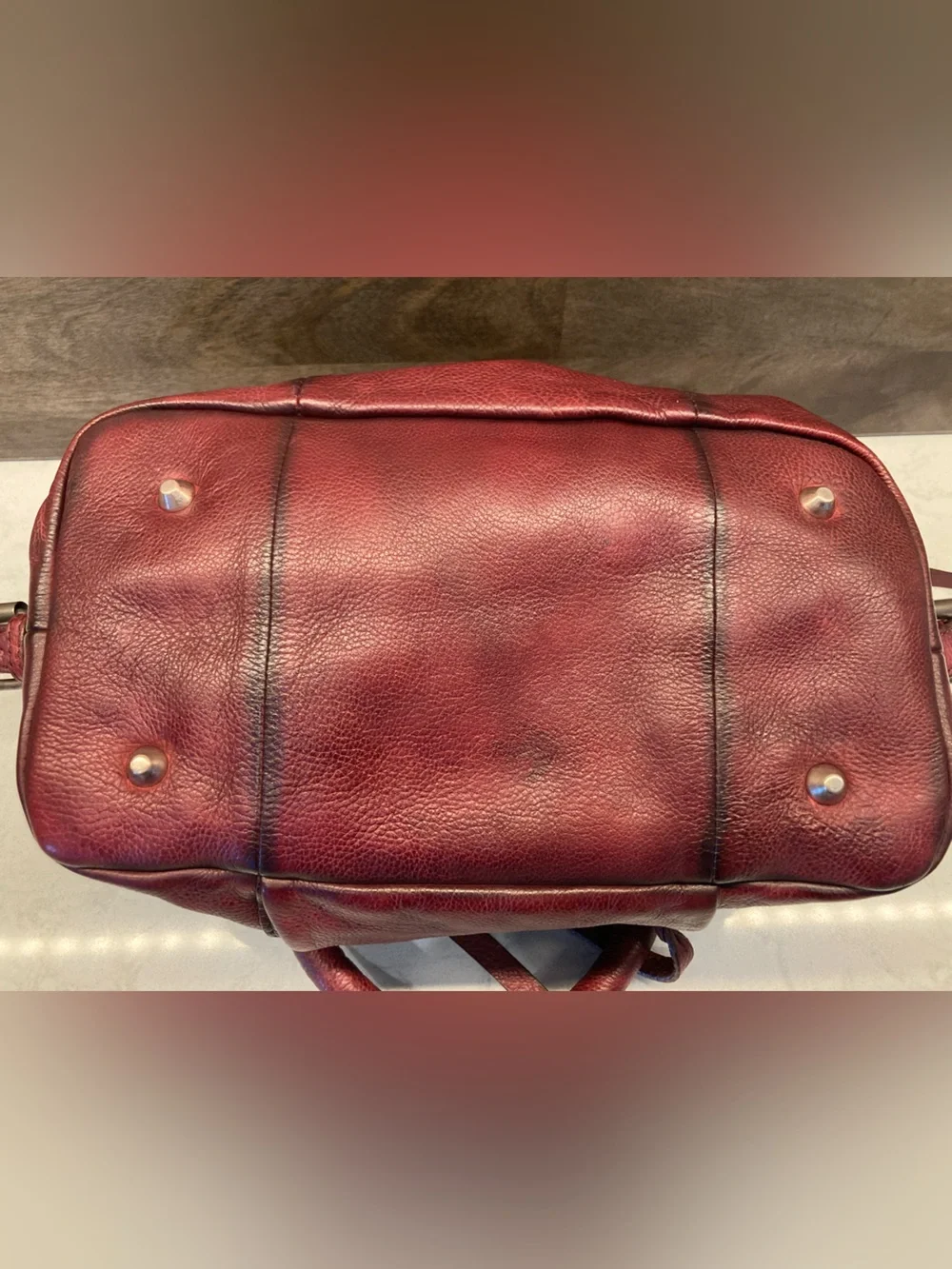 FREE PEOPLE We the Free Baby Emerson Leather Tote Bag in Red Rock - Picture 7 of 10